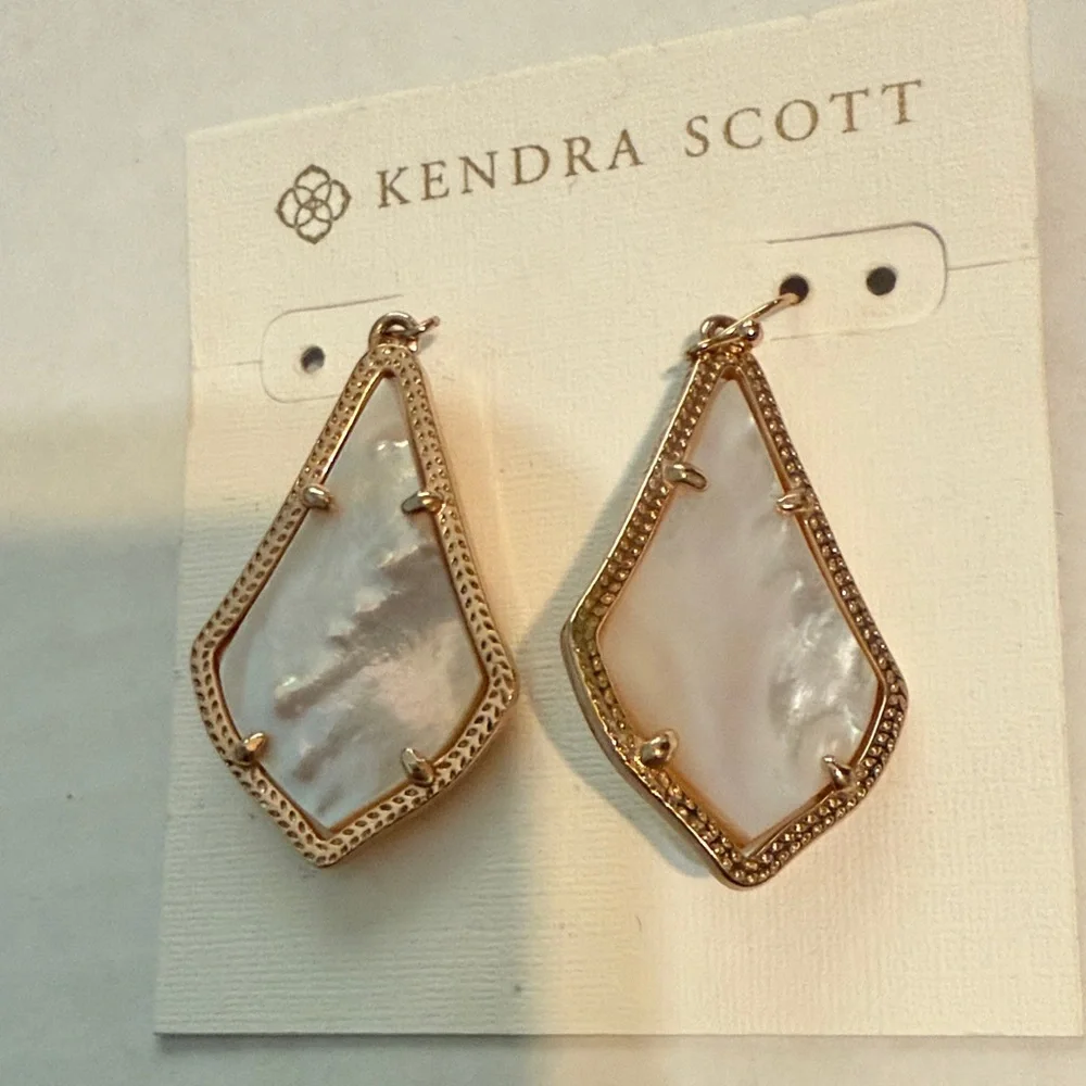 Kendra Scott Gold and Pearl Earrings